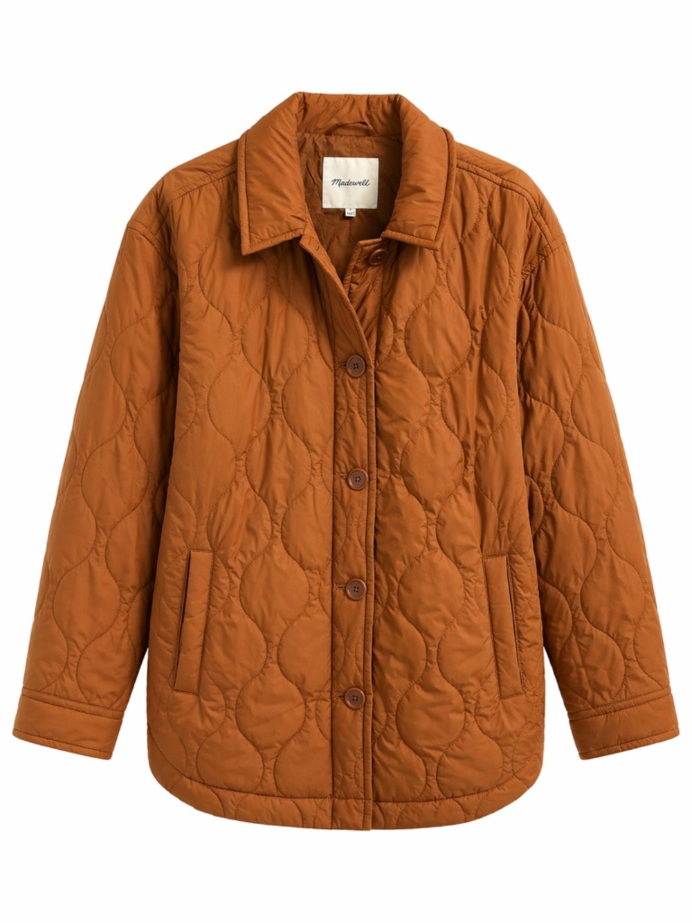 Madewell Quilted Button-Front Jacket.  NWOT size L - Picture 9 of 9
